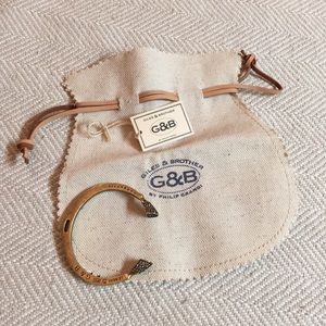 Giles and Brother Hematite & Brass Horse Hoof Bracelet